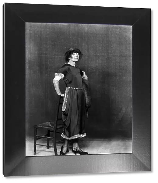 Miss Hilda Lewis, Britains best dressed woman, seen here modelling a dress trimmed
