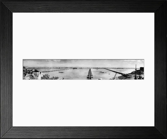 Framed Print : Prefabricated Ports. Two Prefabricated Ports, each as big as Gibraltar were Framed Print : Prefabricated Ports. Two Prefabricated Ports, each as big as Gibraltar were