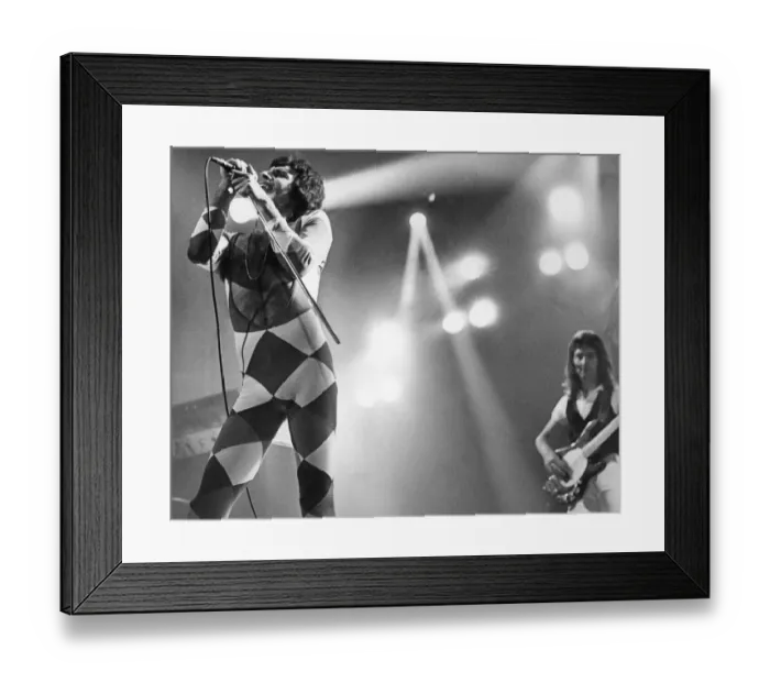 Framed Print : Queen perform at The Liverpool Empire on 2nd June 1977. Liverpool