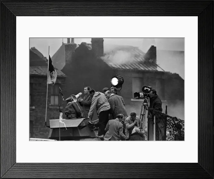 Framed Print : The filming of a dream scene in the film Billy Liar