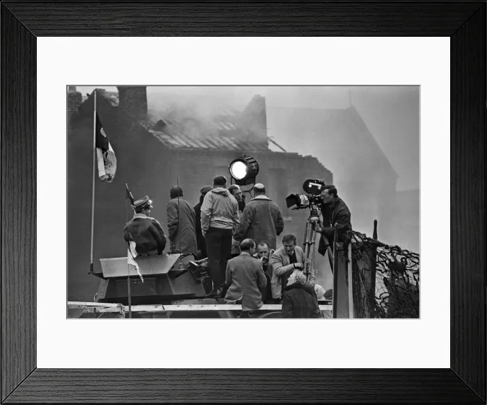 Framed Print : The filming of a dream scene in the film Billy Liar Framed Print : The filming of a dream scene in the film Billy Liar
