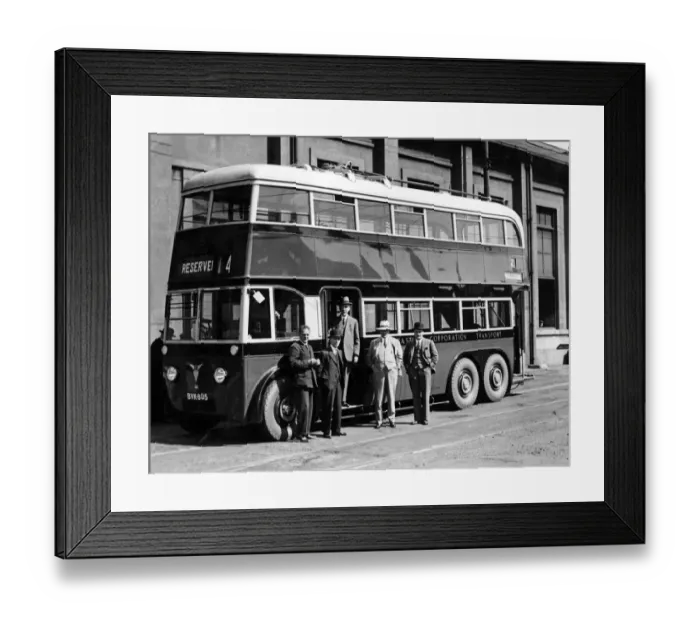 Framed Print : One of the new trackless trolley buses to be put into service in Newcastle shortly Framed Print : One of the new trackless trolley buses to be put into service in Newcastle shortly
