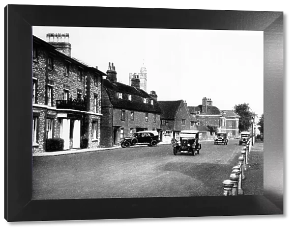 A street scene in Sevenoaks, Kent. Circa 1925