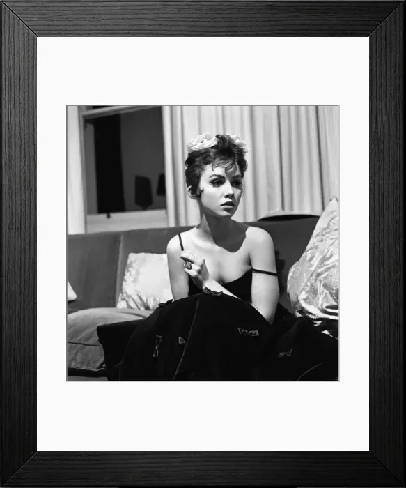 Framed Print : Actress Jackie Lane pictured in her London flat. 20th March 1957 Framed Print : Actress Jackie Lane pictured in her London flat. 20th March 1957