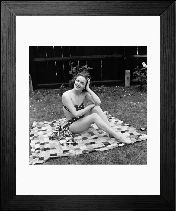 Framed Print : Ice skater, Miss Trudi Nugent, 23 years old. She is currently performing in