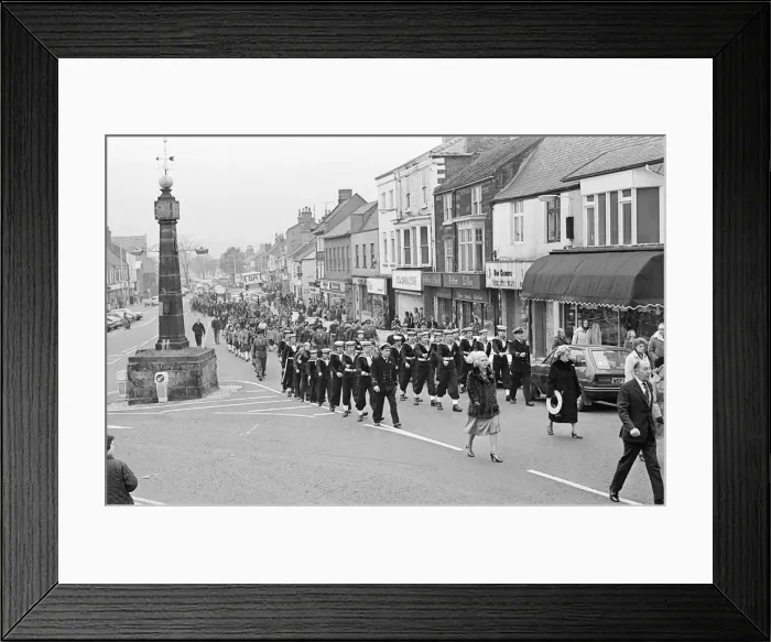 Framed Print : Remembrance Sunday Parade, Middlesbrough, Sunday 12th November 1978 Framed Print : Remembrance Sunday Parade, Middlesbrough, Sunday 12th November 1978