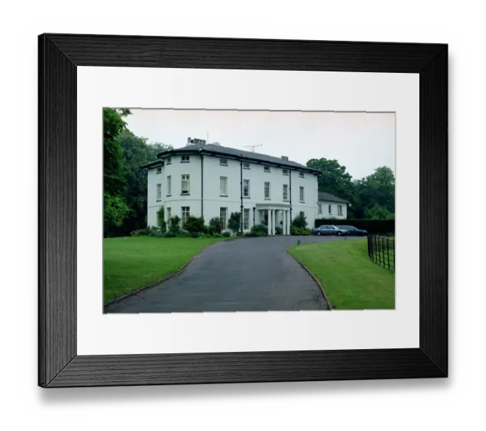 Framed Print : House of Jay Kay of Jamiroquai - 1997 Entrance Home Mansion - Horsenden Manor
