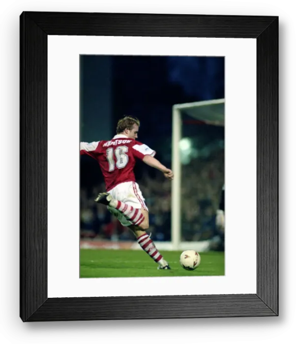 Framed Print : Arsenal v Everton - January 1995 John Hartson in Action 14  /  01  /  1995