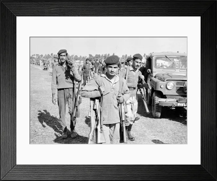 Framed Print : Pakistani war scenes in Calcutta - December 1971 Pakistani soldiers giving up their