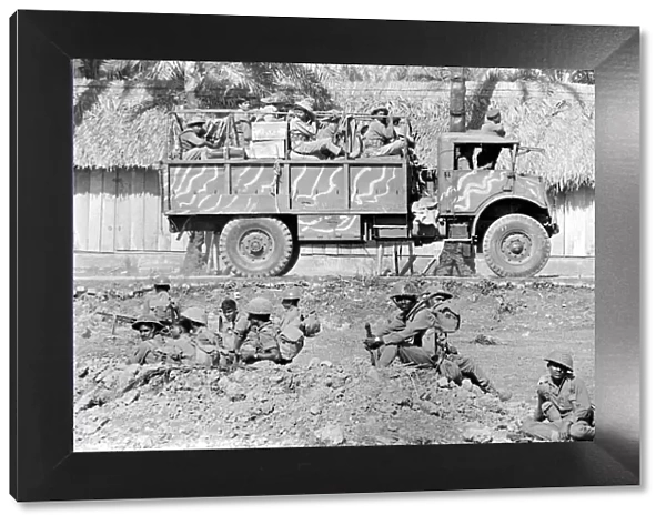 Pakistani war scenes in Calcutta - December 1971 soldiers on an army truck