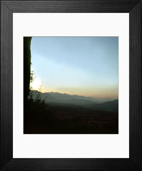 Framed Print : France - Sunset in the French Alps near Grenoble trees hills mountains Framed Print : France - Sunset in the French Alps near Grenoble trees hills mountains