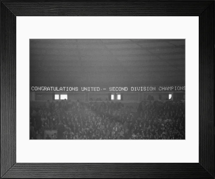 Framed Print : Manchester United 4-0 Blackpool, Division Two League match at Old Trafford, Manchester Framed Print : Manchester United 4-0 Blackpool, Division Two League match at Old Trafford, Manchester