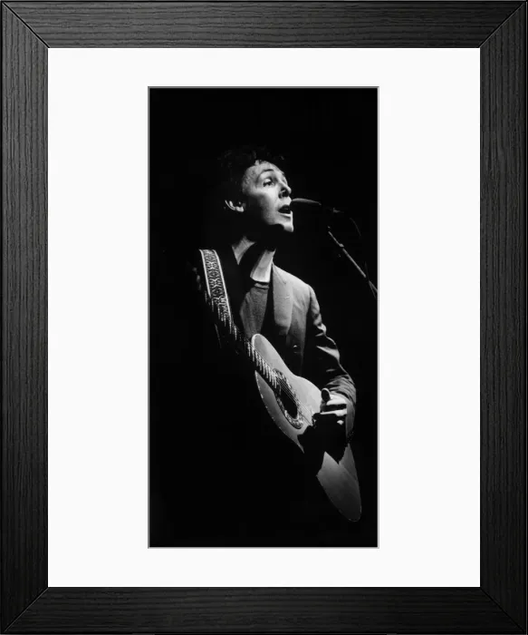 Framed Print : Paul McCartney pictured performing with Wings, in a concert at The Royal Court Theatre in Framed Print : Paul McCartney pictured performing with Wings, in a concert at The Royal Court Theatre in