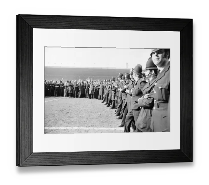 Framed Print : Manchester United 4-0 Blackpool, Division Two League match at Old Trafford, Manchester Framed Print : Manchester United 4-0 Blackpool, Division Two League match at Old Trafford, Manchester
