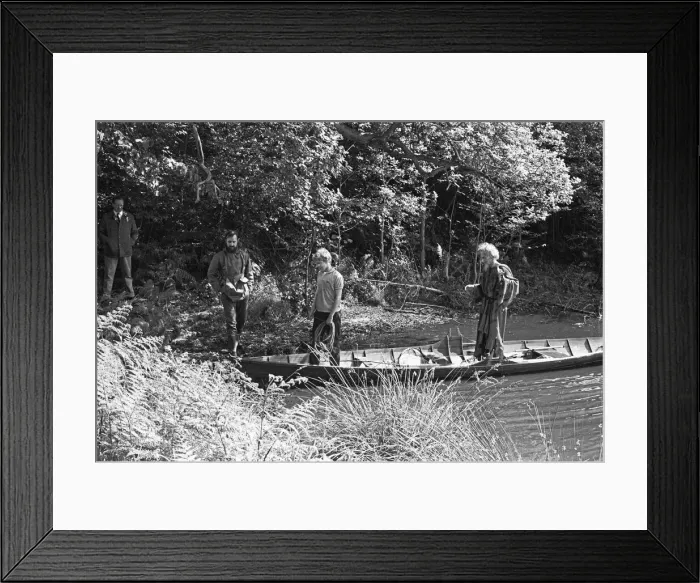 Framed Print : Geoffrey Bayldon seen here on location, filming the children Framed Print : Geoffrey Bayldon seen here on location, filming the children