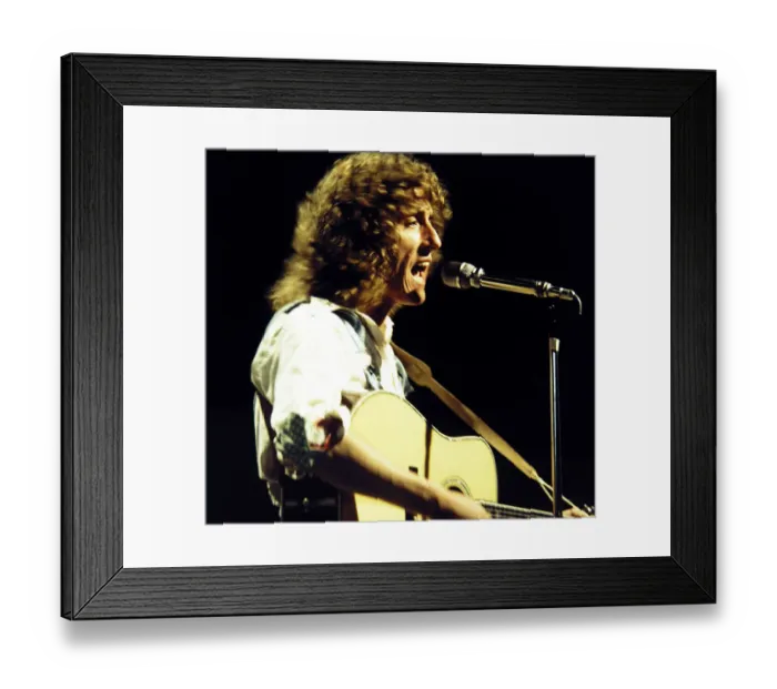 Framed Print : Roger Daltrey - Pop Star seen here during rehearsals for the BBC television
