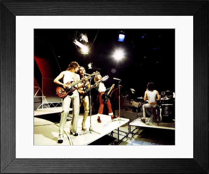 Framed Print : Slade - Pop Group seen here during rehearsals for the BBC television programme Top Framed Print : Slade - Pop Group seen here during rehearsals for the BBC television programme Top