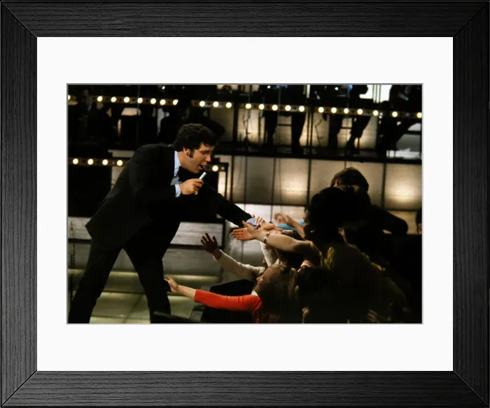 Framed Print : Tom Jones - Pop Star seen here during rehearsals for the BBC television programme