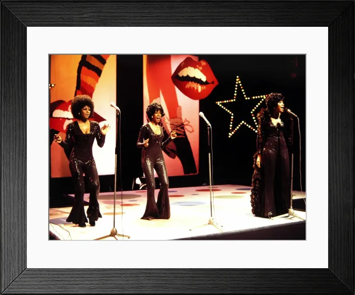 Framed Print : The Supremes - Pop Group seen here during rehearsals for the BBC television