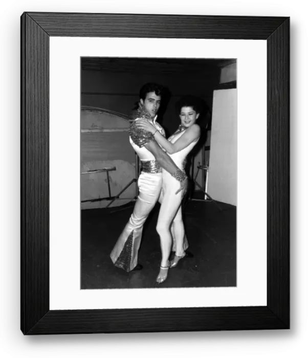 Framed Print : Dancing - Dancers - Disco Samuel Giovino and Lucia Catti contestants of World Disco