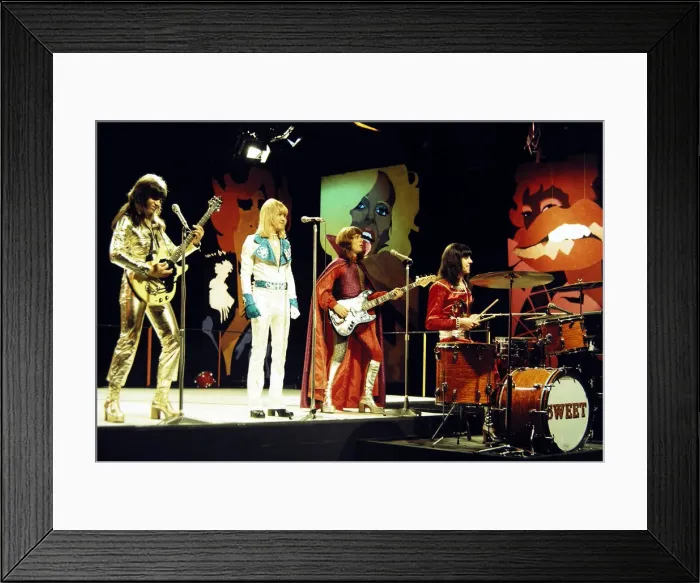 Framed Print : Sweet - Pop Group seen here during rehearsals for the BBC television programme Top Framed Print : Sweet - Pop Group seen here during rehearsals for the BBC television programme Top