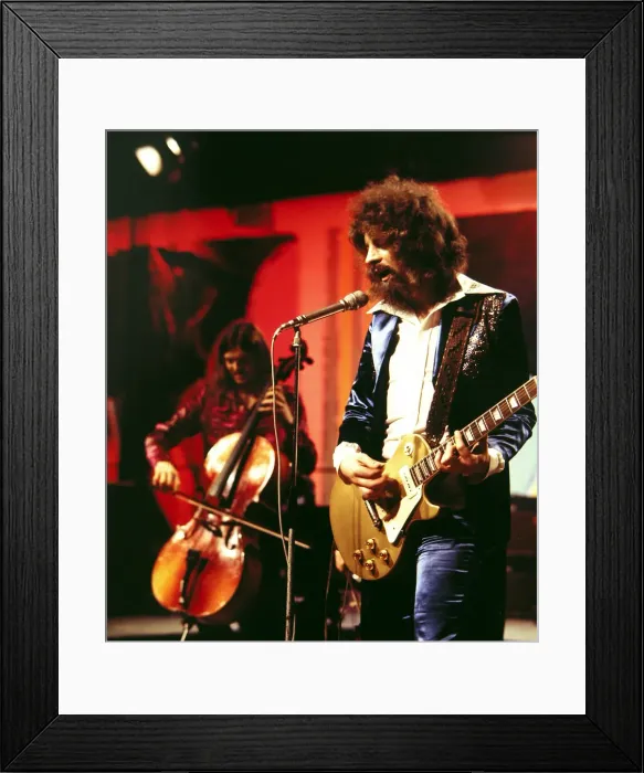 Framed Print : Electric Light Orchestra - Pop Group seen here during rehearsals for the BBC Framed Print : Electric Light Orchestra - Pop Group seen here during rehearsals for the BBC