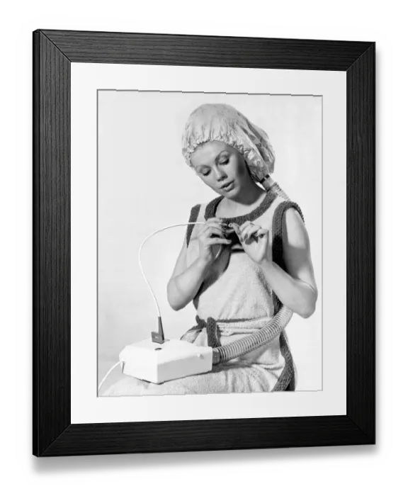 Framed Print : Women - Beauty Culture The Vanity Hair Dryer - Model 8204 - A hair dryer with its