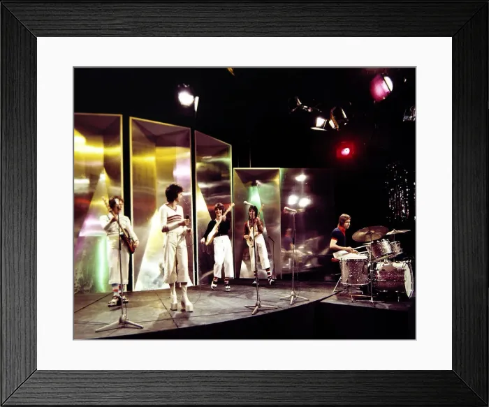Framed Print : Bay City Rollers - Pop Group seen here during rehearsals for the BBC television Framed Print : Bay City Rollers - Pop Group seen here during rehearsals for the BBC television