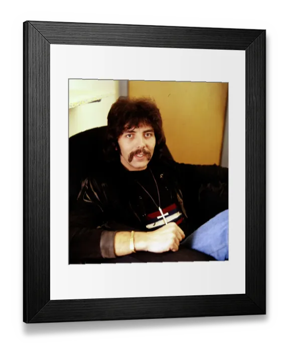 Framed Print : Tony Iomi - Pop Star Pop Festival 06  /  02  /  1973 Daily Mirror