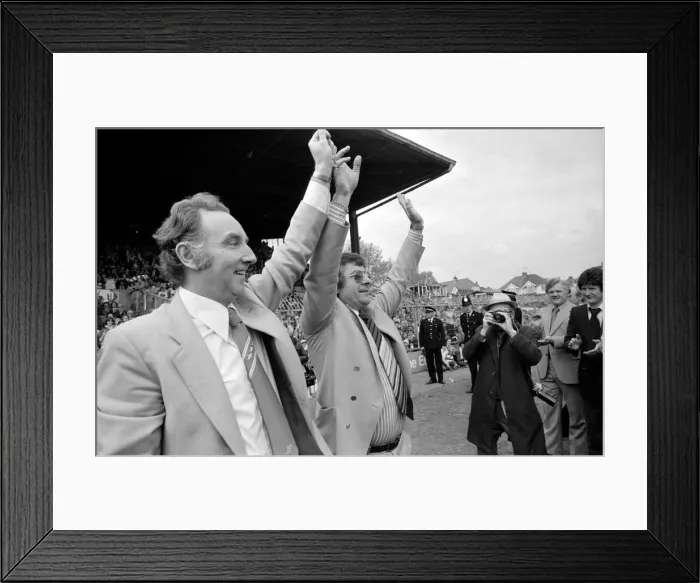 Framed Print : Alan Mullery Manager of Brighton FC - May 1979 with connections at the football Framed Print : Alan Mullery Manager of Brighton FC - May 1979 with connections at the football