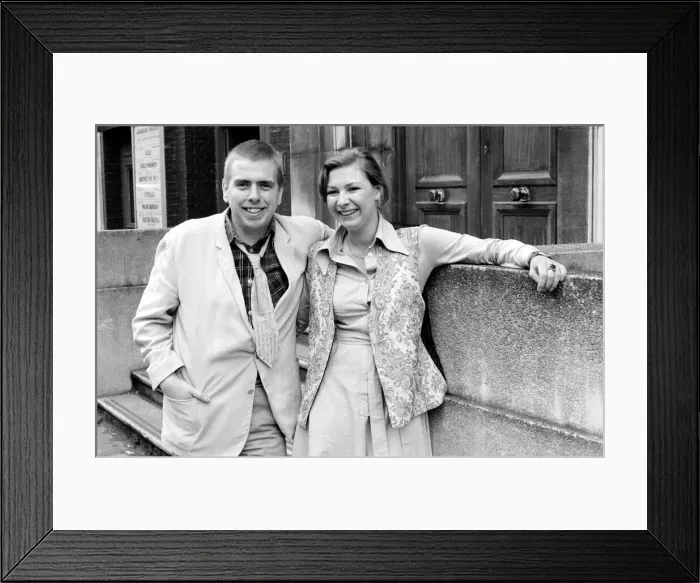 Framed Print : Lisa Tramontin and Tim Spall - August 1978 winners of this years Ronson Awards for Framed Print : Lisa Tramontin and Tim Spall - August 1978 winners of this years Ronson Awards for