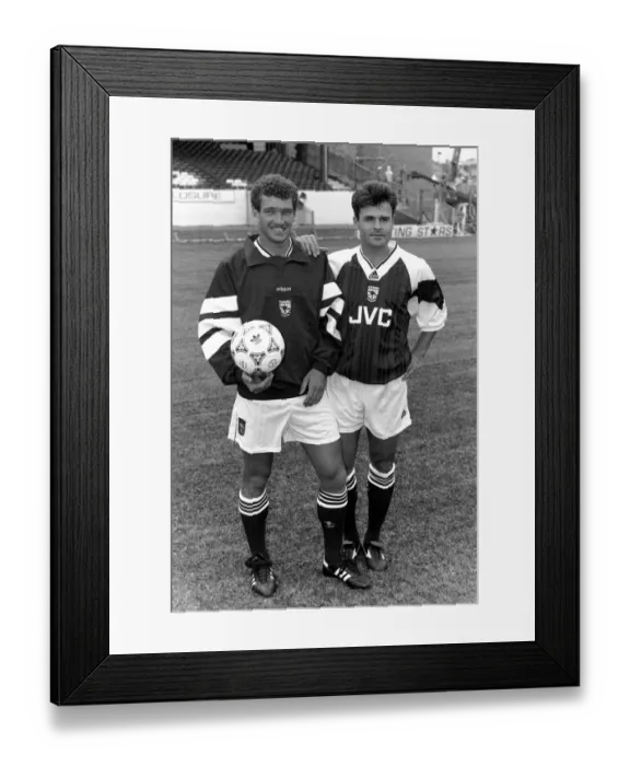 Framed Print : John Jenson Football Player of Arsenal - with teammate Anders Limpur Framed Print : John Jenson Football Player of Arsenal - with teammate Anders Limpur