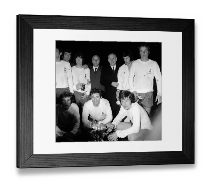 Framed Print : Alan Mullery of Tottenham Hotspur - February 1971 with the winning League Cup