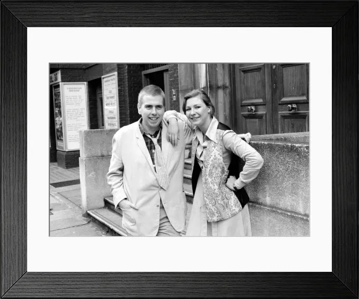 Framed Print : Lisa Tramontin and Tim Spall - August 1978 winners of this years Ronson Awards for