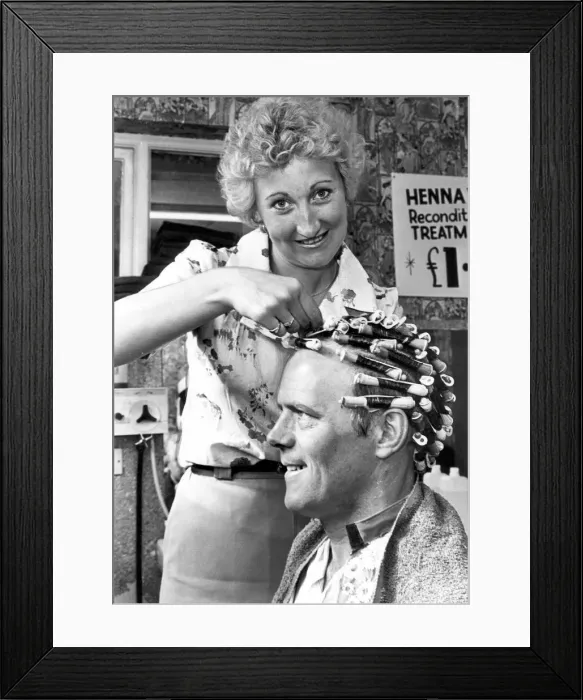 Framed Print : Mens hairstyles - hairdressing salons - barber