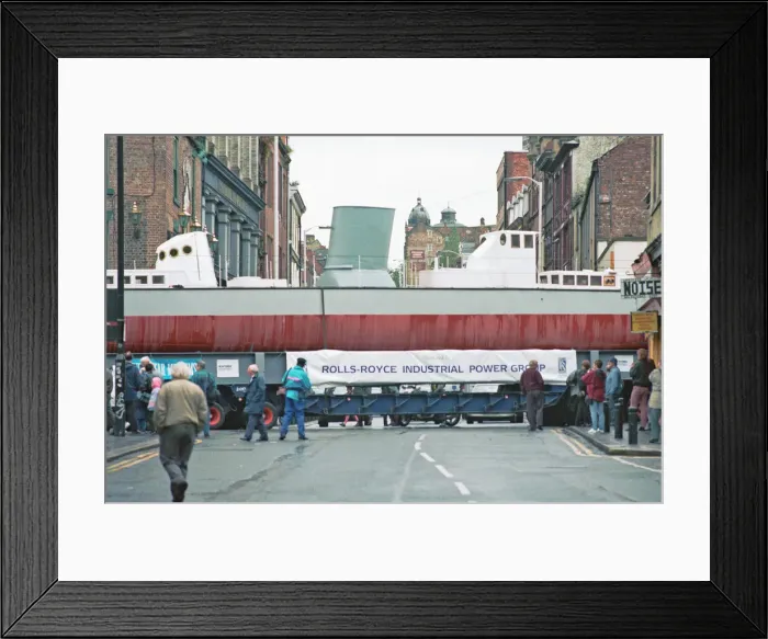 Framed Print : 100 years after her launch, Turbinia the first steam turbine-powered steamship was moved