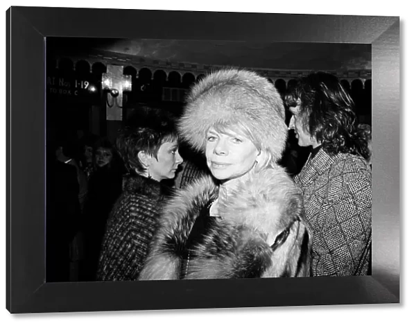 Jill Bennett attends a performance of Evita in London. 8th February 1986