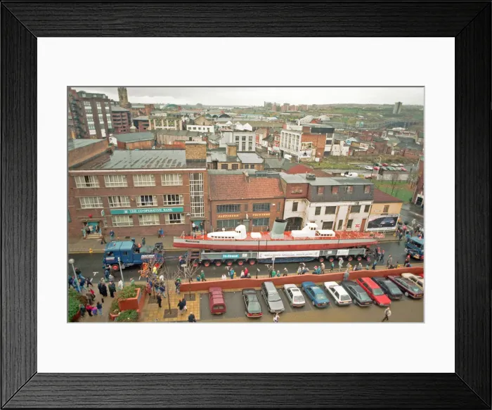 Framed Print : 100 years after her launch, Turbinia the first steam turbine-powered steamship was moved