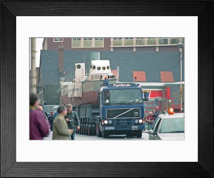 Framed Print : 100 years after her launch, Turbinia the first steam turbine-powered steamship was moved Framed Print : 100 years after her launch, Turbinia the first steam turbine-powered steamship was moved
