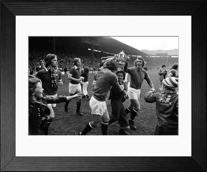 Framed Print : Manchester United v Blackpool, League Division Two, final score 4-0 to Manchester United