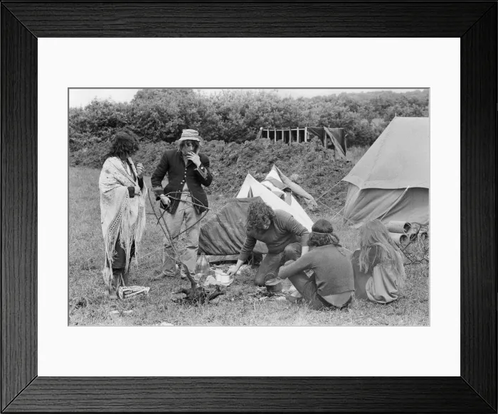 Framed Print : Glastonbury Fair, 19th June 1971. The Festival moved to the time of Framed Print : Glastonbury Fair, 19th June 1971. The Festival moved to the time of