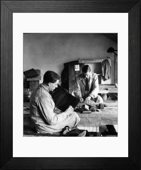 Framed Print : British Legion leather work by disabled soldiers at St James Road, Old Kent Road Framed Print : British Legion leather work by disabled soldiers at St James Road, Old Kent Road