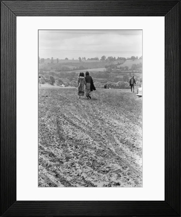 Framed Print : Glastonbury Fair, 19th June 1971. The Festival moved to the time of Framed Print : Glastonbury Fair, 19th June 1971. The Festival moved to the time of