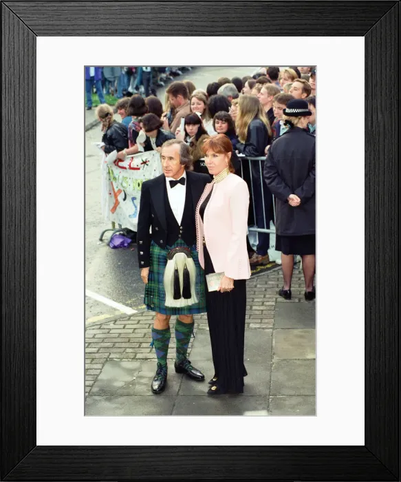 Framed Print : Jackie Stewart attends the premiere of Braveheart in Stirling, Scotland Framed Print : Jackie Stewart attends the premiere of Braveheart in Stirling, Scotland