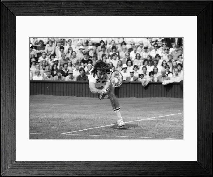 Framed Print : Jimmy Connors v John McEnroe, Wimbledon Mens Semi Final, Thursday 30th June 1977 Framed Print : Jimmy Connors v John McEnroe, Wimbledon Mens Semi Final, Thursday 30th June 1977