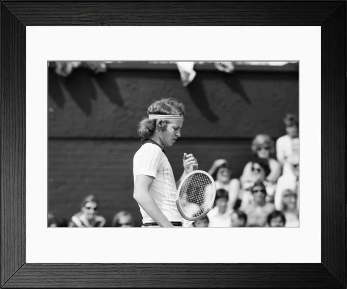 Framed Print : Jimmy Connors v John McEnroe, Wimbledon Mens Semi Final, Thursday 30th June 1977 Framed Print : Jimmy Connors v John McEnroe, Wimbledon Mens Semi Final, Thursday 30th June 1977