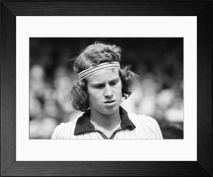 Framed Print : Jimmy Connors v John McEnroe, Wimbledon Mens Semi Final, Thursday 30th June 1977 Framed Print : Jimmy Connors v John McEnroe, Wimbledon Mens Semi Final, Thursday 30th June 1977