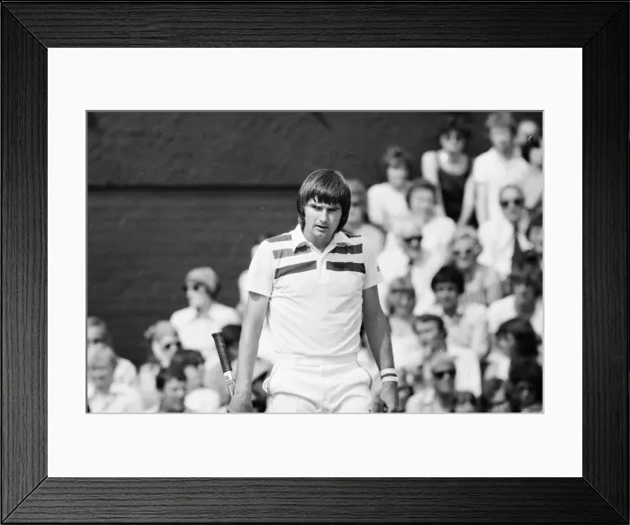 Framed Print : Jimmy Connors v John McEnroe, Wimbledon Mens Semi Final, Thursday 30th June 1977 Framed Print : Jimmy Connors v John McEnroe, Wimbledon Mens Semi Final, Thursday 30th June 1977