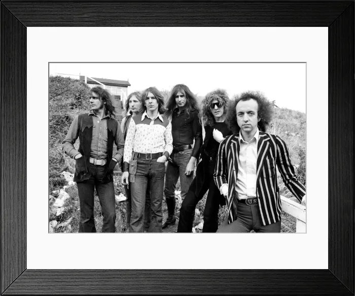 Framed Print : Mott the Hoople pop group, band members are Verden Allen, Buffin (Dale Griffin) Framed Print : Mott the Hoople pop group, band members are Verden Allen, Buffin (Dale Griffin)