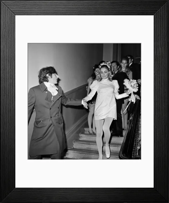 Framed Print : Wedding of Polish film director Roman Polanski and his bride Framed Print : Wedding of Polish film director Roman Polanski and his bride
